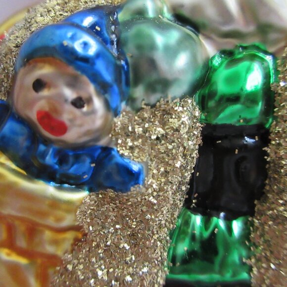 Inge Glas Christmas Ornament Yuletide Visitor Santa Signed Artist EM Merck 1997 - Picture 10 of 16